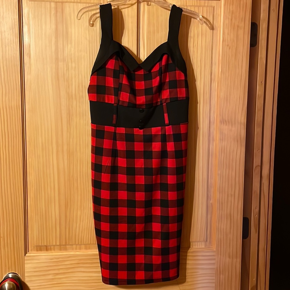 Pinup Rockabilly Checkered Dress Vintage Retro
